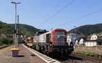 NexRail/Bocholter Eisenbahn 4185 132-2  Christa  mit MGW Kirow 810T Kran (99 80 9219 001-1). Boppard 10.08.2025