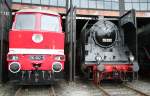 Die 130-002-9 abgestellt im Dresdener Eisenbahnmuseum am 11.07.09 
