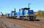 V 2101 (275 101), V 1354 (213 341) und V 255 (355 059) der MWB am 25.3.2012 um 12:10 Uhr in Oelde.