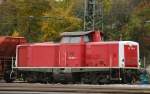 212 284-4, aufgenommen bei Rangierarbeiten bei der Gleiserneuerung im Bahnhof Treuchtlingen, am 31.10.09.