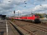 218 151 als RE 12 aus Trier Hbf in Kln Messe/Deutz. 04.10.2008