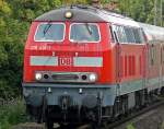 218 414-1 bei der Einfahrt auf Gleis 1 am Bf. Kln West , aufgenommen im Sommer 09