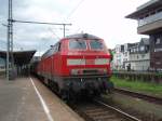 218 411 als RB 93 nach Emmelshausen in Boppard Hbf. 16.05.2009