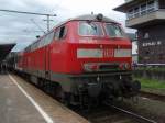 218 411 als RB 93 aus Emmelshausen in Boppard Hbf. 16.05.2009