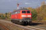 218 369-7 beim umsetzen. (30.10.2009)