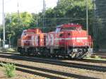 DE 76 und DE 72 der HGK fuhr am 16.9.2012 durch Kln West.