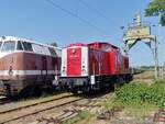 BR 202 520-3 der SKL Steht im BW Lutherstadt Wittenberg beim Orientrot Treffen am 27.Mai 2023