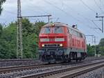 DB BR 218 491-9 als Lz Richtung Hannover durch Dedesen-Gümmer am 15.Juli 2023