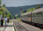 Abschiedfahrten von 52 7596.

Auf dem Weg zum Wasserfassen in Lauchringen. Mai 2025.