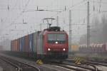 SBB Cargo 482 033-8 mit Containerzug in Hamburg Harburg Abstellbahnhof am 18.11.2011