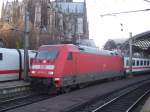 BR 101 111-3 verlsst mit den IC 2012 Kln in Richtung Leipzig am 15.02.08.