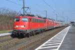 110 489 und 101 119 mit dem PbZ 2453 nach Dortmund am 21.3.2012 in Oelde