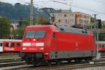 In Salzburg traf ich auf die  Dritte  der BR 101! 101 003-2, aufgenommen am 10.10.09, bei einer Rangierfahrt im Bahnhof Salzburg.