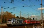 101 144-4 mit Fussballsonderzug aus Berlin Ostbahnhof bei der Ankunft in Essen HBF am 26.10.2011.