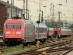 Zum ersten Mal die Eintracht Frankfurt 101 110-5 in Frankfurt Hbf 29.08.2012  