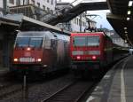 IC2440 101 070 und S8 143 660 am 27.09.2012 in Wuppertal Hbf