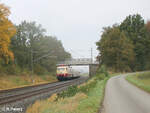 Am 20.10.24 fuhr 103 245-7 mit dem TEE DZ 336 Nürnberg - Halle . Am Zugschluss war 218 137-8.Kurz vor Hochstadt am Main drückte der Auslöser.