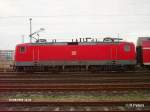 112 188-6 wartet auf dem Ausweichgleis in Eisenhttenstadt auf die Rckleistung nach Magdeburg. 08.01.08