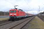 114 020 mit einem 614er Schrottzug nach Hamm in Oelde