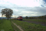 115 114-1 überführt den TEE von Nürnberg nach Koblenz bei Retzbach-Zellingen. 21.10.24