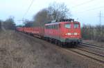 140 002 mit Einfachlampen am 3.3.12 in Ahlten