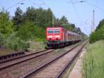 143 065-1 zieht den RB11 Cottbus kurz vor Eisenhttenstadt.14.06.06