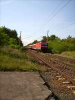Am Abend des 14.06.06 schiebt 143 821 ein RB11 nach Frankfurt/Oder.