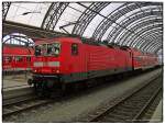 BR 143 244-2 der Deutschen Bahn AG im Dresdener Hauptbahnhof