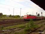 132 111-3 schiebt den RB11 Frankfurt/Oder in den Bahnhof Eisenhttenstadt. 03.08.07