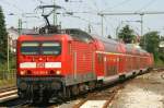 Die 143 910-8 als RE nach Koblenz HBF aufgenommen in Kelsterbach am 01.09.2009