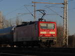 143 009 DB Grebrauchtzug mit Kesselzug durch Dedesen-Gmmer am 19.03.2025