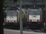 BR 146 506 als (RE3 / ME 82133 Hamburg Hbf -> Uelzen) und BR 146 519 als (RB31 / ME 81630 Lneburg -> Hamburg Hbf) stehen Hamburg Harburg. 29.05.2025 