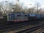 BR 151 057-7 (162.004) von HectorRail mit Kessel durch Dedesen-Gümmer in Richtung Seelze am 1.Februar 2025