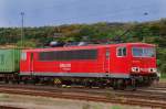 155 157-1, aufgenommen am 04.09.09, bei der Durchfahrt durch Treuchtlingen.
