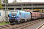 BR 159 266-6 D-ELP (6202) von VPS mit Schotterwagen bei der durchfahrt HH-Harburg Richtung Maschen. 9.Oktober 2025