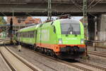 BR 186 516 (242.516) als (FLX 1347 Hamburg Hbf -> Kln Hbf) bei der Ausfahrt HH-Harburg.  9.Oktober 2025