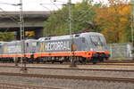 BR 182 502 D-HRDE (242.502  ZURG ) + 241 001-5 S-HCTOR ( Kenobi ) mit einem KLV Richtung Sden.  9.Oktober 2025