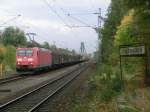 185 058 fuhr am 12.10.2012 mit einem Gterzug durch Oberaden / Lnen