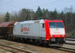 185-CL 007, der Veolia, aufgenommen am 01.04.09, bei der Durchfahrt durch Neuoffingen, Strecke Donauwrth-Neuoffingen-Ulm.