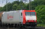 Auch Veolia bringt Farbe ins Spiel: 185-CL 005 erreicht Gremberg Gbf. (Mai 2009).