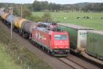 HGK 185 585-7 mit Kesselwagenzug auf der Gterumgeung bei Ramelsloh(D)am 14.10.11