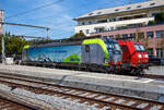Die SIEMENS Vectron MS der BLS Cargo 406 (91 85 4475 406-5 CH-BLSC) ist am 11 September 2023 beim Bahnhof Spiez abgestellt, dahinter die DB Cargo 185 132-8

Die Vectron MS wurden 2017 von Siemens Mobilitiy in München-Allach unter der Fabriknummer 22067 gebaut. Sie hat die Zulassungen (200 km/h Höchstgeschwindigkeit) für die Schweiz, Deutschland, Österreich, Italien und die Niederlande.
