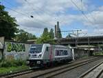 BR 187 509-5 von Akiem Vermietet an : Metrans als Leerzug bei der Durchfahrt HH-Harburg. 19.06.2025