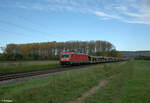 187 171 zieht mit einem leeren Autotransportzug bei retzbach-Zellingen in richtung süden. 21.10.24