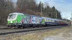 BR 193 219 von SETG mit einen Sonderzug durch Aling -> Rosenheim. 21.Dezember 2024