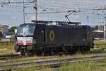 Lok 193-655 8, von Beacon, wurde von ihrem Zug getrennt und rangiert im Güterbereich des Bahnhofs von Verona Porta Nuovo. 09.05.2025