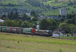 SBBCI-Leasinglok von Beacon Rail 193 665 'Thuner See' mit dem Wetronzug bei Frick. August 2025.