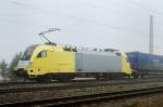 ES 64 U2-010, aufgenommen am nebligen Morgen des 02.03.09, bei der Durchfahrt durch Gersthofen, Strecke Donauwrth-Augsburg.