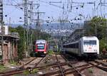 DB 101 013-1  IC  mit EC7 nach Basel Einfahrt Koblenz Hbf. 12.08.2025