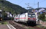 DB 146 576-4 als Schublok eines IC Richtung Koblenz. Boppard 10.08.2025